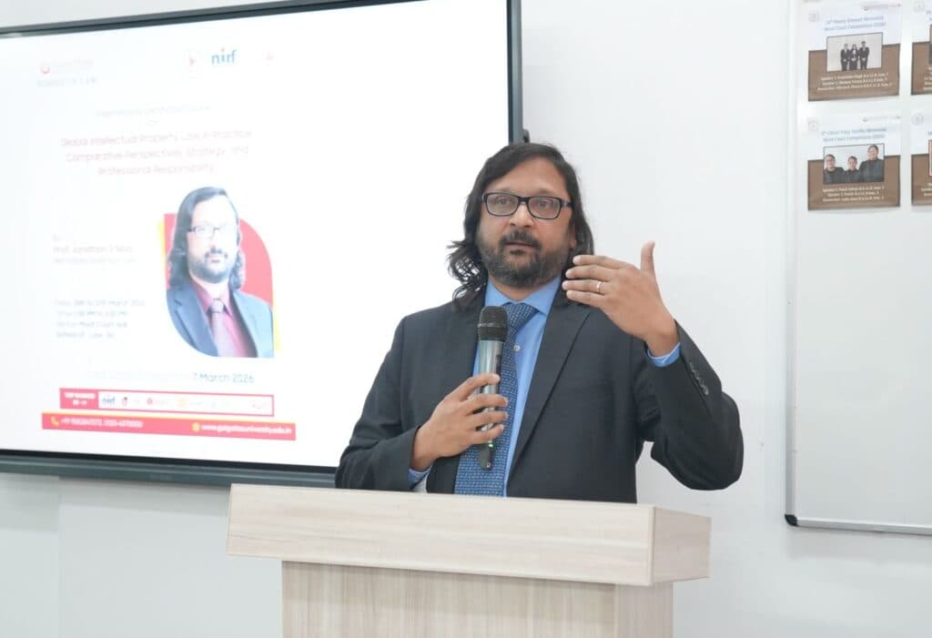 गलगोटिया विश्वविद्यालय में वैश्विक बौद्धिक संपदा कानून पर अंतरराष्ट्रीय प्रमाणपत्र पाठ्यक्रम सम्पन्न